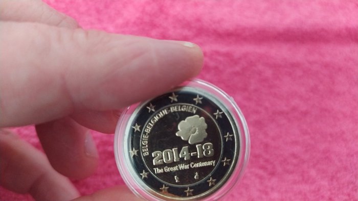 Belgien. 2 Euro 2014 "The Great War Centenary" Proof  (Ingen mindstepris)