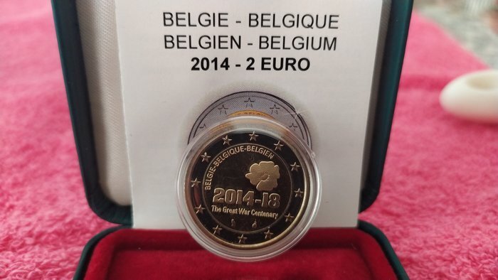 Belgien. 2 Euro 2014 "The Great War Centenary" Proof  (Ingen mindstepris)