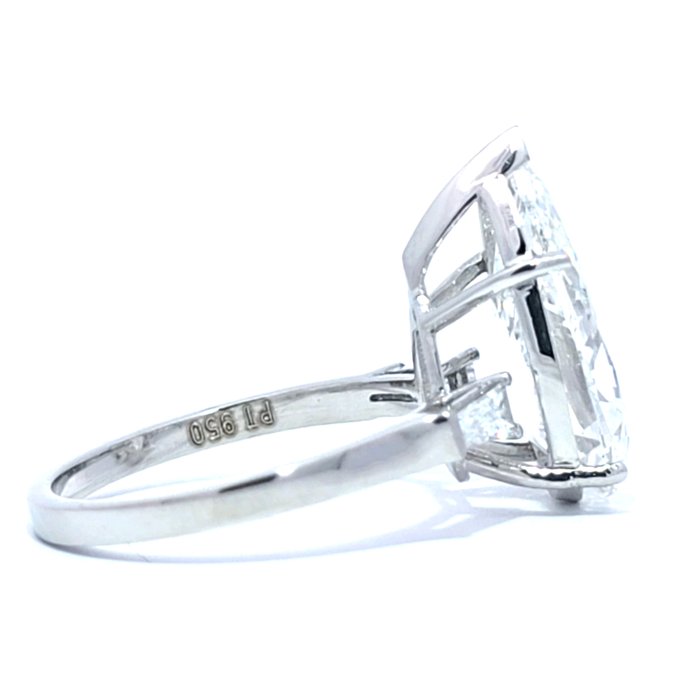 Ring Platin -  5.34ct. tw. Diamant (Laboratoriedyrket) - Diamant - E, VS1,