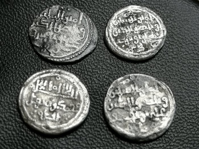 Al-Andalus - Almoraviderne. Ali Ben Youssef. Lot of 4 coins 1106-1143  (Ingen mindstepris)