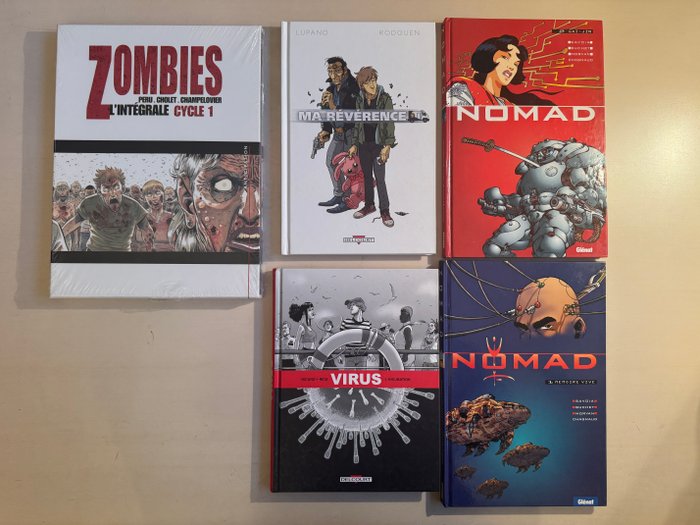 Zombies / Virus / Ma révérence / Nomad T1 + T2 - 5x C - 5 Album - Første udgave - 1994/2019