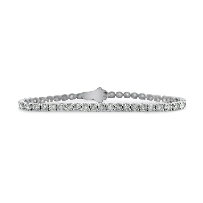 Ingen mindstepris - Tennisarmbånd - 14 karat Hvidguld -  8.52ct. tw. Diamant (Natur) - E-H FARVE