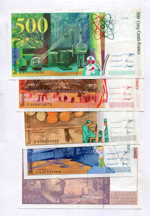 Frankrig. - 5 Billets - Various Dates  (Ingen mindstepris)