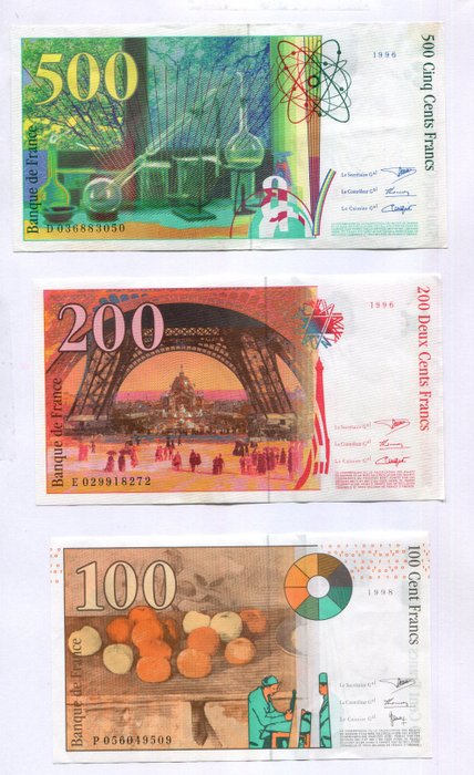 Frankrig. - 5 Billets - Various Dates  (Ingen mindstepris)