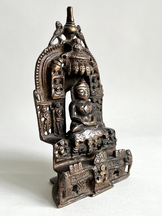 Jain statue - Bronze - Indien - Slutningen af det 20. århundrede