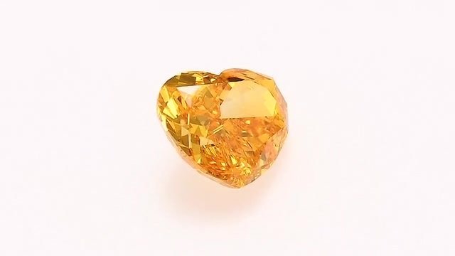 1 pcs Diamant  (Naturfarvet)  - 0.52 ct - Fancy vivid Orange Gul - SI2 - Gemological Institute of America (GIA)