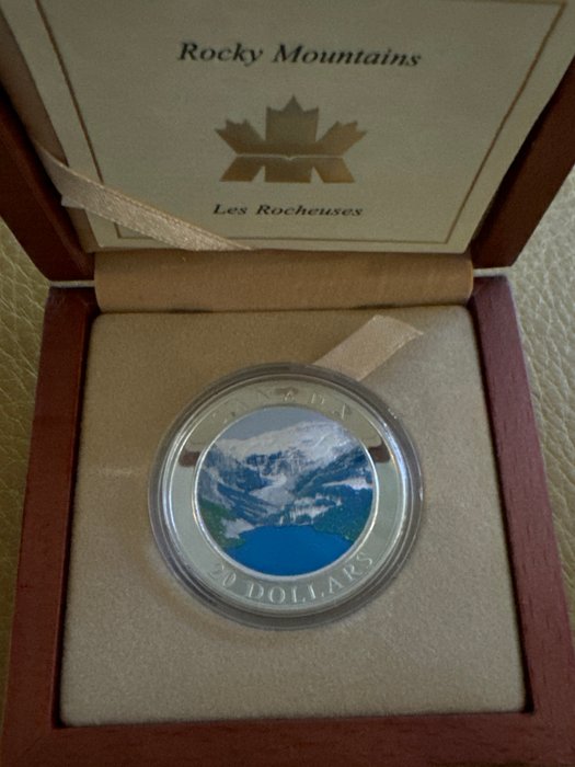 Canada. 20 Dollars 2003 "Rocky Mountains", 1 Oz (.999)  (Ingen mindstepris)