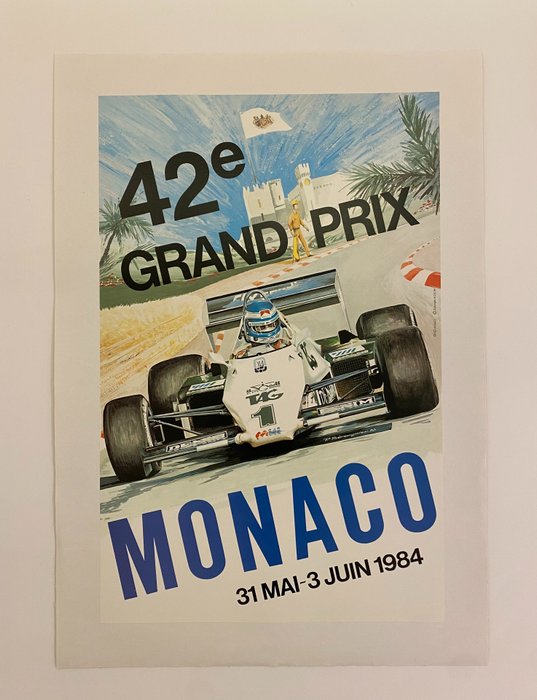 Pierre Berenguier - 42° Gran Prix Monaco - 31 MAI/3 JUIN 1984 (linen backed on canvas) - 1980‹erne