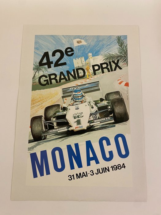 Pierre Berenguier - 42° Gran Prix Monaco - 31 MAI/3 JUIN 1984 (linen backed on canvas) - 1980‹erne