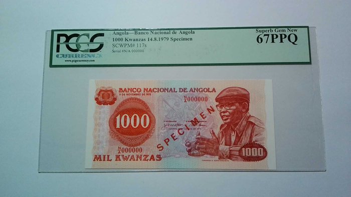 Angola. - 1000 Kwanzas 1979 - SPECIMEN - Pick 117s  (Ingen mindstepris)