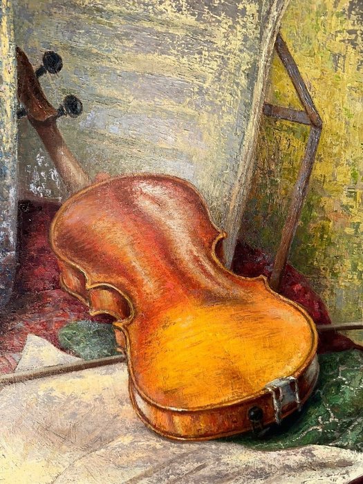 Pierre Roig (1905-1963) - Nature morte au violon