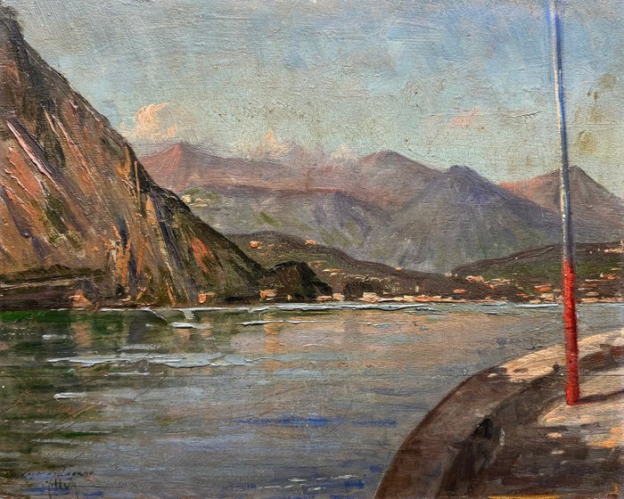 Giuseppe Uva (1847-1937) - Lago di Lugano