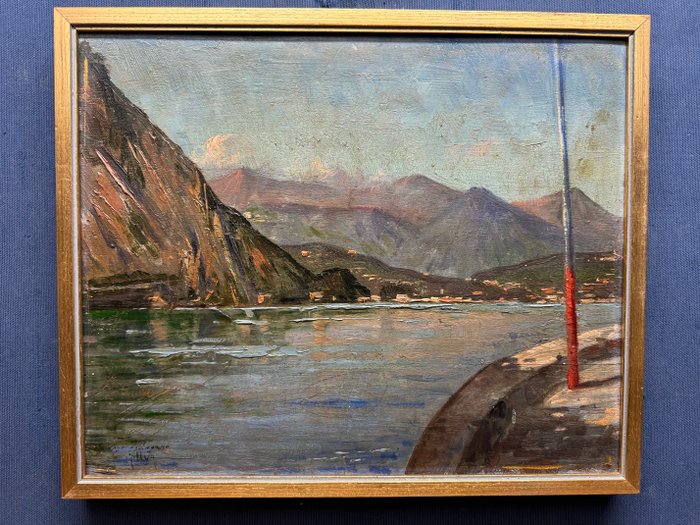 Giuseppe Uva (1847-1937) - Lago di Lugano