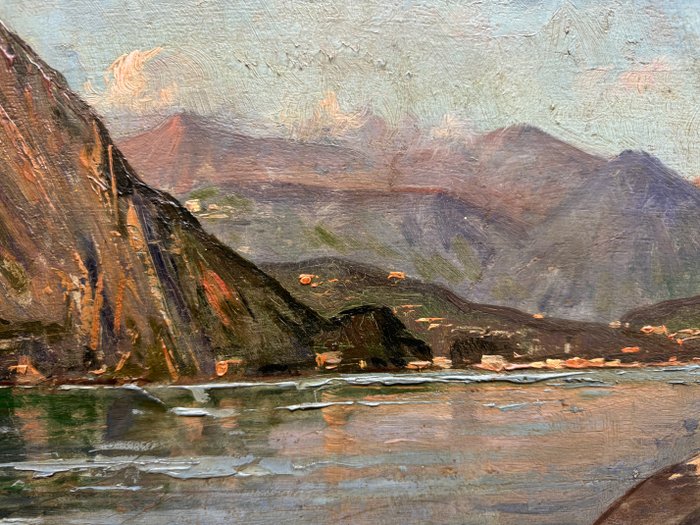 Giuseppe Uva (1847-1937) - Lago di Lugano