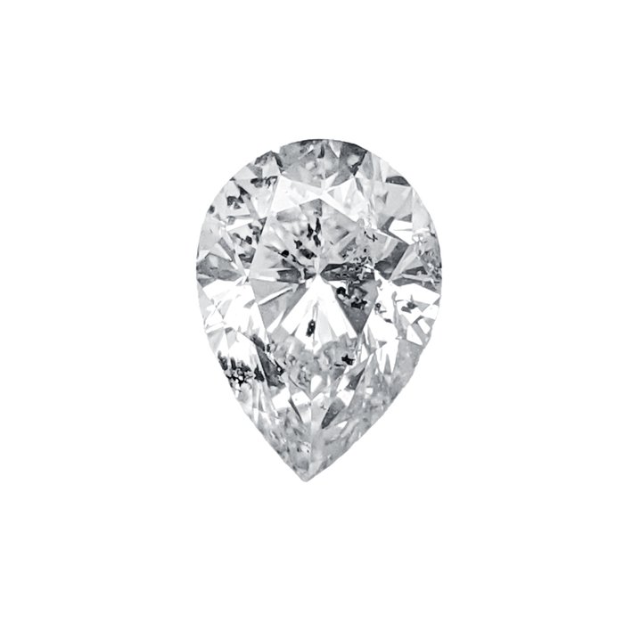 1 pcs Diamant  (Natur)  - 0.98 ct - Pære - G - SI2 - International Gemological Institute (IGI)