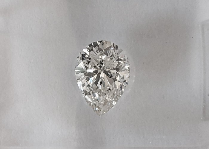 1 pcs Diamant  (Natur)  - 0.98 ct - Pære - G - SI2 - International Gemological Institute (IGI)