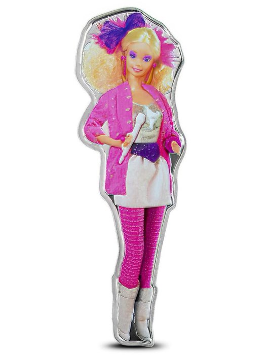 Salomonøerne. 2 Dollars 2024 "Barbie and the Rockers - Barbie", 1 Oz (.999)  (Ingen mindstepris)