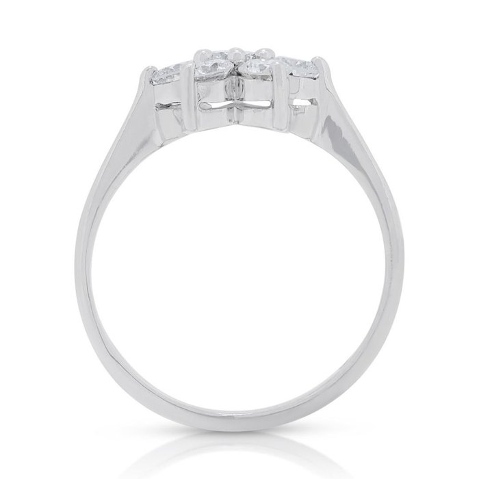 Ring - 18 kraat Hvidguld -  0.68ct. tw. Diamant (Natur)