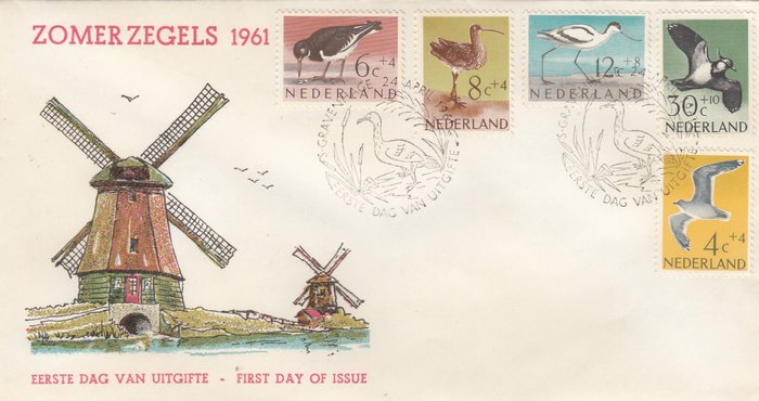 Holland 1961/1961 - Holland Zomerzegels 1961 NVPH: E47 FDC Med VLEEMING Certifikat