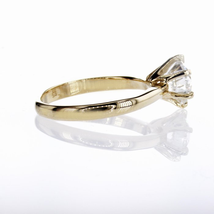 Ingen mindstepris - Forlovelsesring - 14 karat Gulguld -  1.47ct. tw. Diamant (Natur)