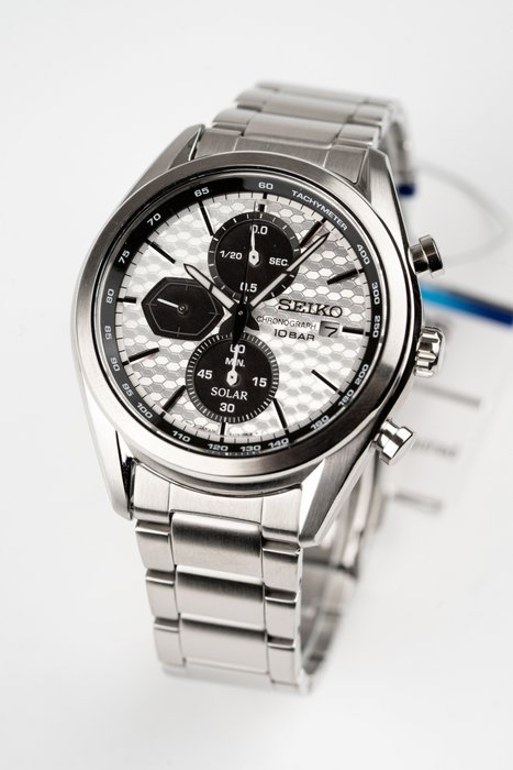 Seiko - White Solar Chronograph Watch - Brand New - Ingen mindstepris - SSC769P1 - Mænd - 2011-nu