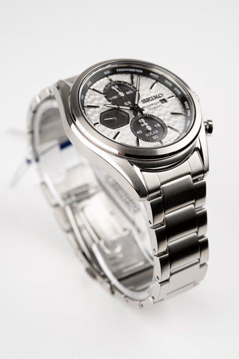 Seiko - White Solar Chronograph Watch - Brand New - Ingen mindstepris - SSC769P1 - Mænd - 2011-nu