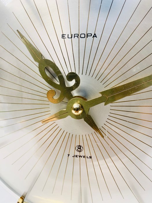 Ur - EUROPA Moderne fra midten af århundredet Glas, Metal - 1950-1960 - Sunburst ur