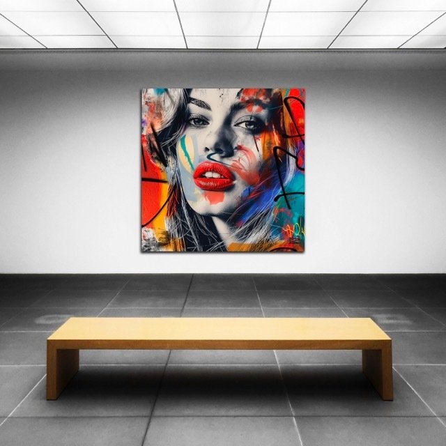 PLM-Art - Woman Red lips