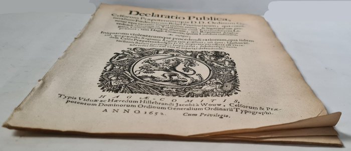 Anon - Declaratio..Ordinum Commissariisque..Belgij ..Tractatione cum..Legatis , qui Regimini Angliae - 1652