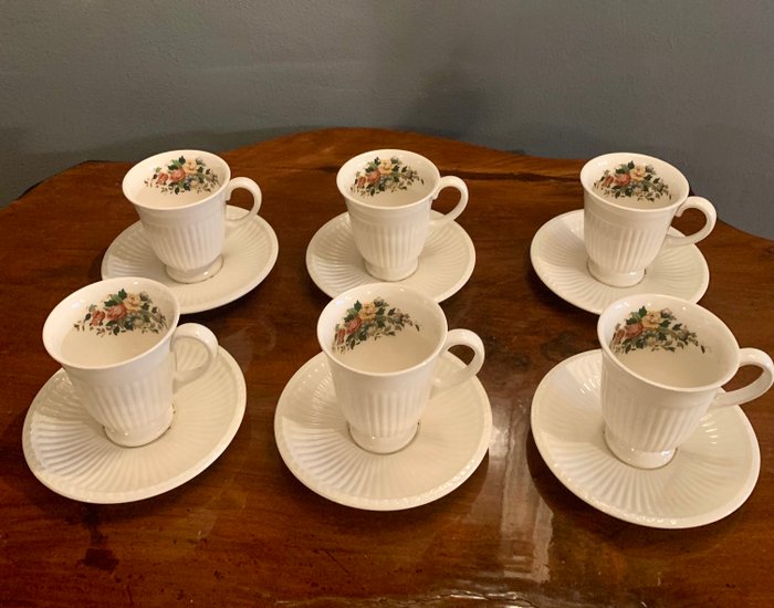 Wedgwood - Kaffe og te service (6) - Koffiekopjes - Dronningens varer - Conway