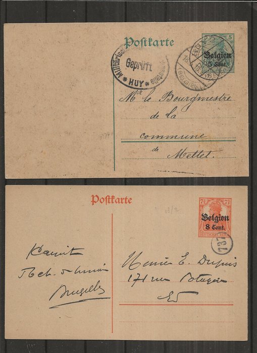 Belgien 1893/1961 - Festbreve, postkort og diverse dokumenter