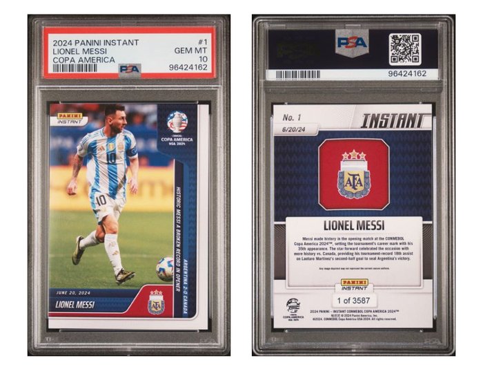 2024 Panini Instant Copa America Lionel Messi #1 PSA 10 - 1 Graded card