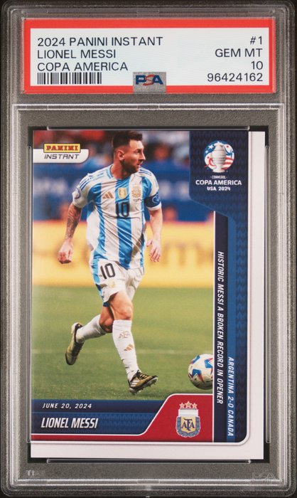 2024 Panini Instant Copa America Lionel Messi #1 PSA 10 - 1 Graded card