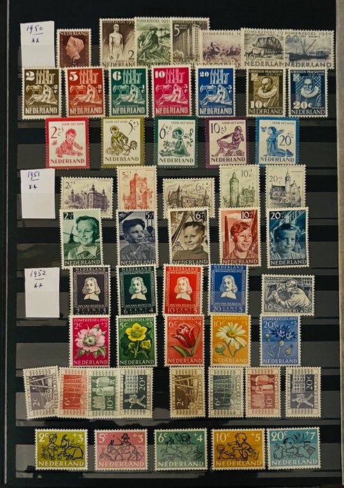 Holland 1941/2001 - samling i ny lagerbog - NVPH nr 379-1950 + guldenzegels 2001