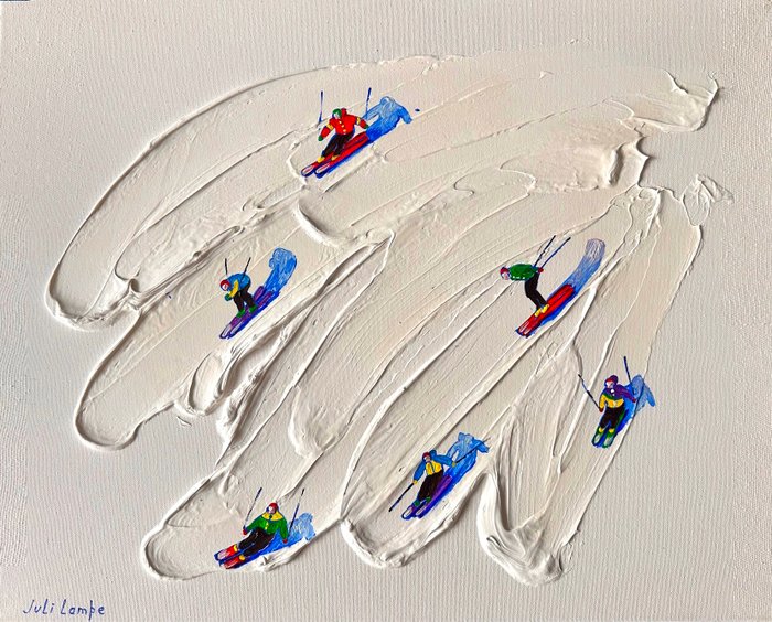 Juli Lampe (1980) - Ski Lovers on the snowy waves.