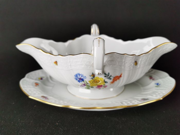 Meissen - Sovsebåd - Neu Brandenstein - L 26 cm 1.wahl - Porcelæn