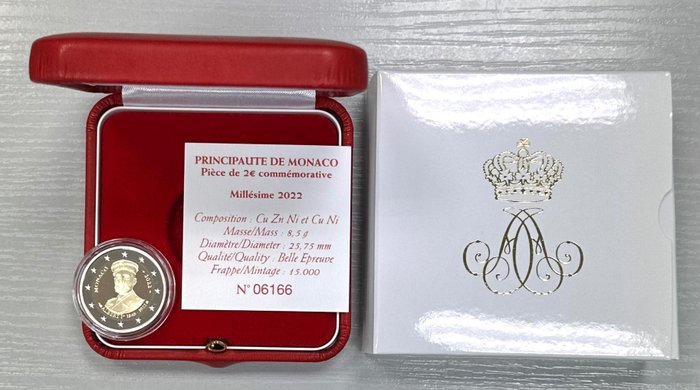 Monaco 2 Euro 2022 "Albert Ier" Proof