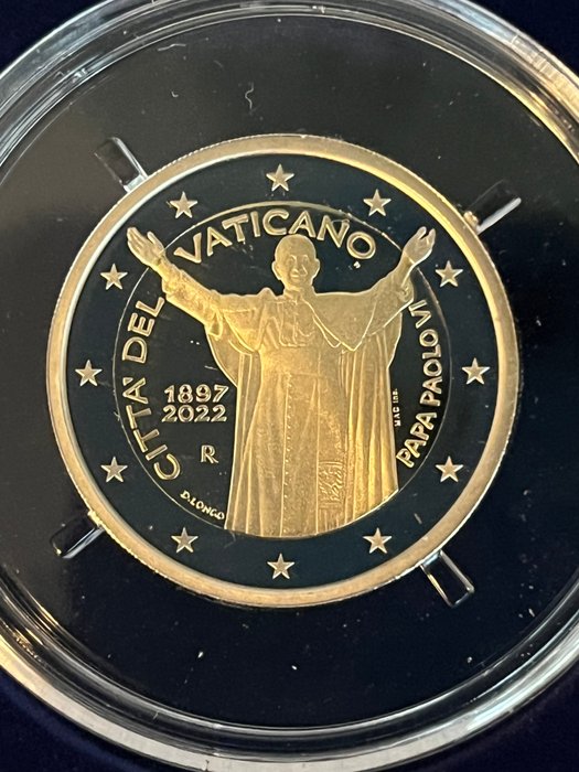 Vatikanstaten. 2 Euro 2022 "Paolo VI" Proof  (Ingen mindstepris)