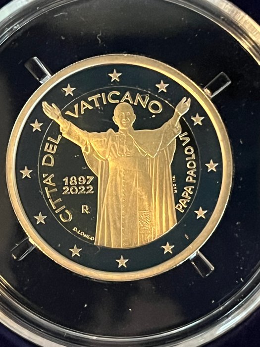 Vatikanstaten. 2 Euro 2022 "Paolo VI" Proof  (Ingen mindstepris)