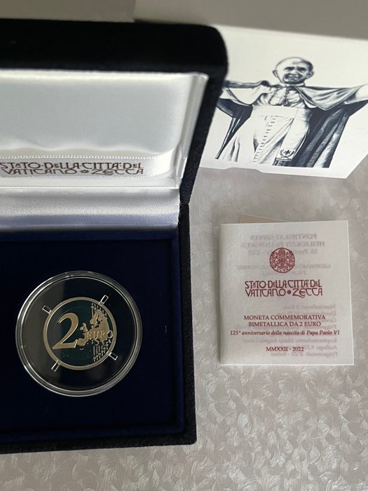 Vatikanstaten. 2 Euro 2022 "Paolo VI" Proof  (Ingen mindstepris)