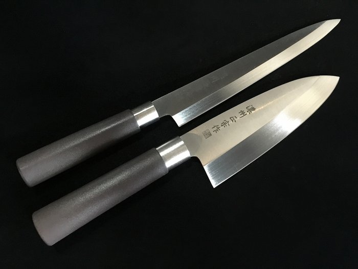 正宗 MASAMUNE / Set of 2 / 柳刃 YANAGIBA 出刃 DEBA - Bordkniv (2) - Japansk køkkenkniv - Harpiks Stål