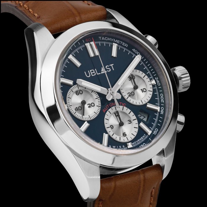 Ublast - Air Prince Automatic Chronograph - REF.UBAPCH40BU/PLM - Swiss MOVT - Mænd - Ny