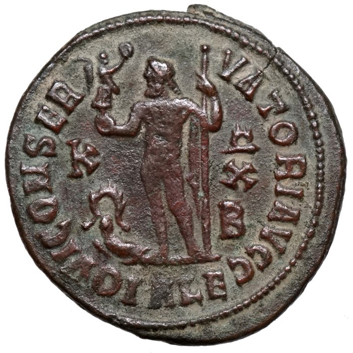 Romarriket. Licinius I (AD 308-324). Follis Alexandria, JUPITER mit Adler  (Ingen mindstepris)