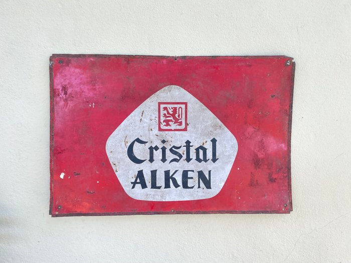 Bierplaat Cristal Alken - Reklameplakat - Jern