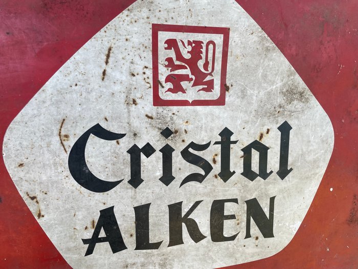 Bierplaat Cristal Alken - Reklameplakat - Jern