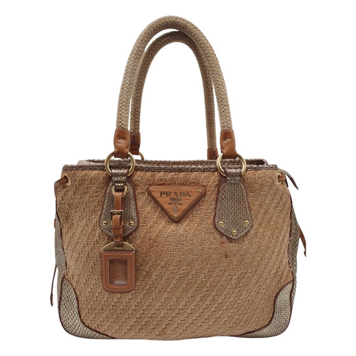 Prada - wicker - Skuldertaske