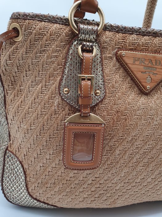 Prada - wicker - Skuldertaske