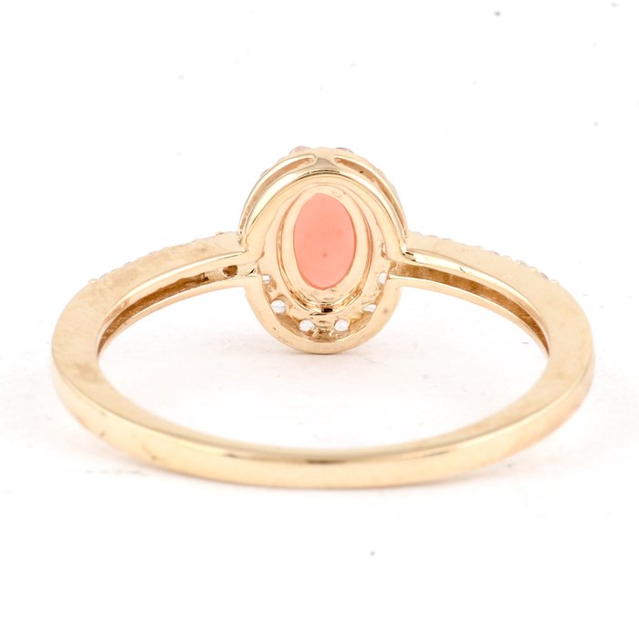 Ingen mindstepris - Ring - 14 karat Gulguld -  0.88ct. tw. Opal - Safir