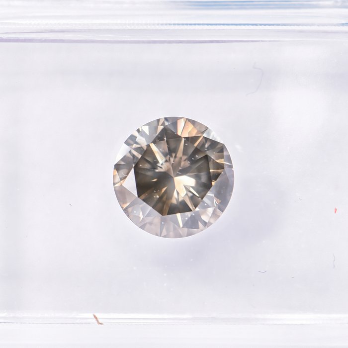 Ingen mindstepris - 1 pcs Diamant  (Naturfarvet)  - 1.13 ct - Rund - Fancy Brun Grå - SI2 - International Gemological Institute (IGI)