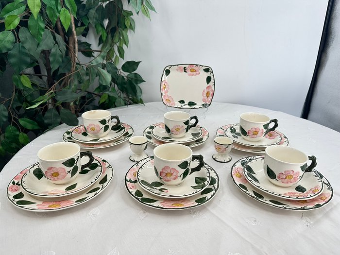 Villeroy  Boch Wild Rose - Kaffesæt (21) - Porcelæn - 21 dele vintage